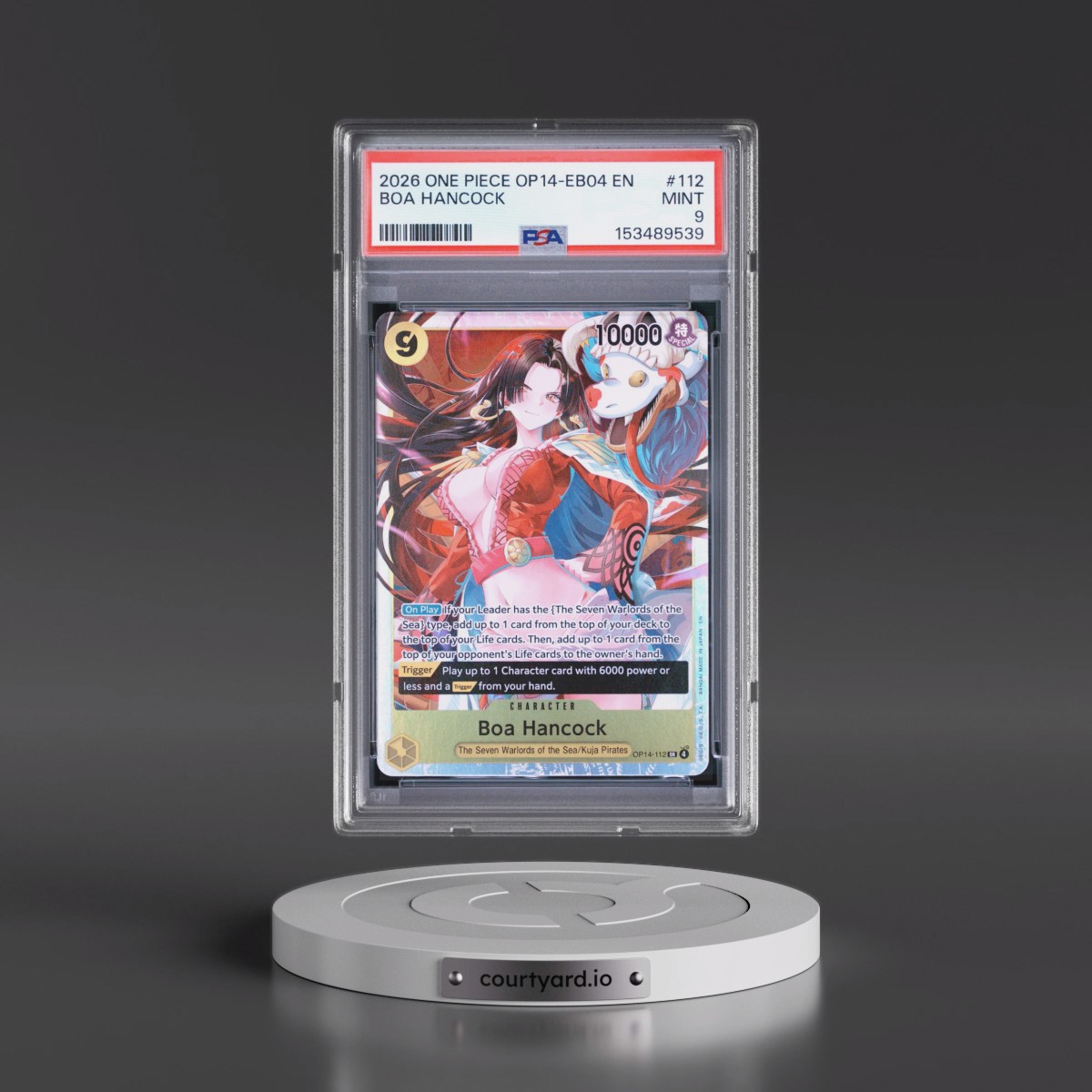 2026 One Piece OP14-EB04-the Azure Sea's Seven #112 Boa Hancock (PSA 9 MINT)