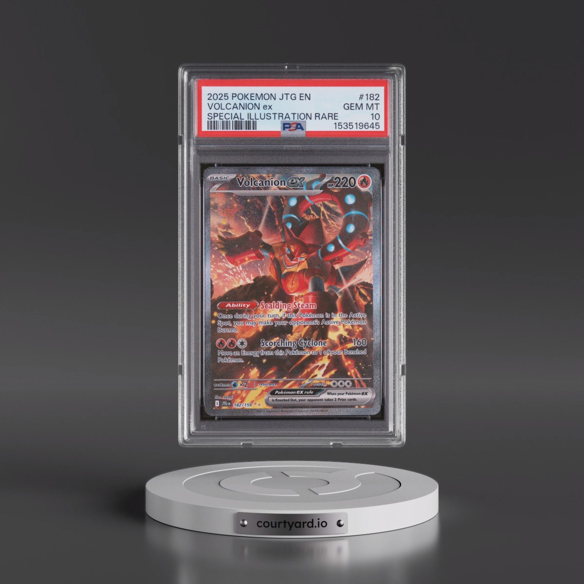2025 Pokémon Jtg EN-Journey Together #182 Volcanion EX - Holo Special Illustration Rare (PSA 10 GEM MINT)
