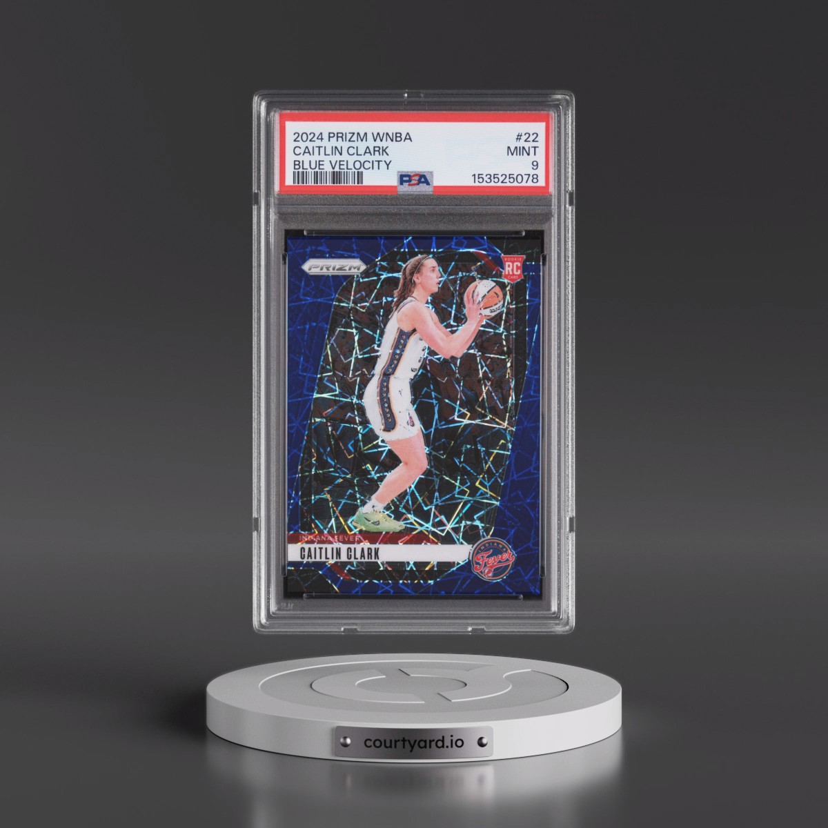 2024 Panini Prizm WNBA #22 Caitlin Clark - Blue Velocity (PSA 9 MINT)