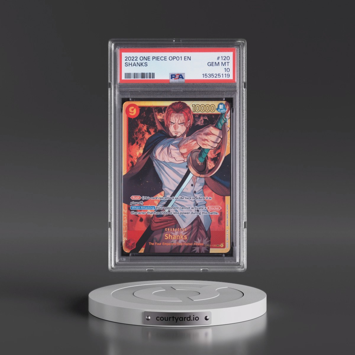 2022 One Piece OP01-Romance Dawn Shanks #120 PSA 10