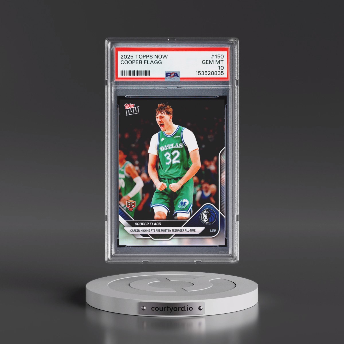 2025 Topps Now #150 Cooper Flagg (PSA 10 GEM MINT)
