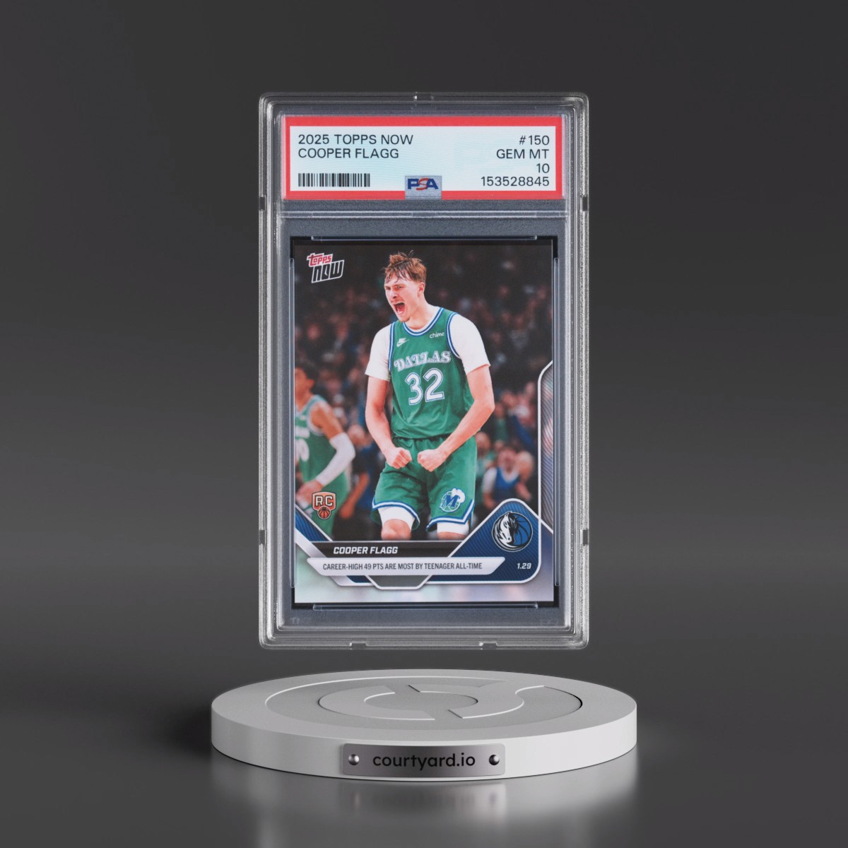 2025 Topps Now #150 Cooper Flagg (PSA 10 GEM MINT)