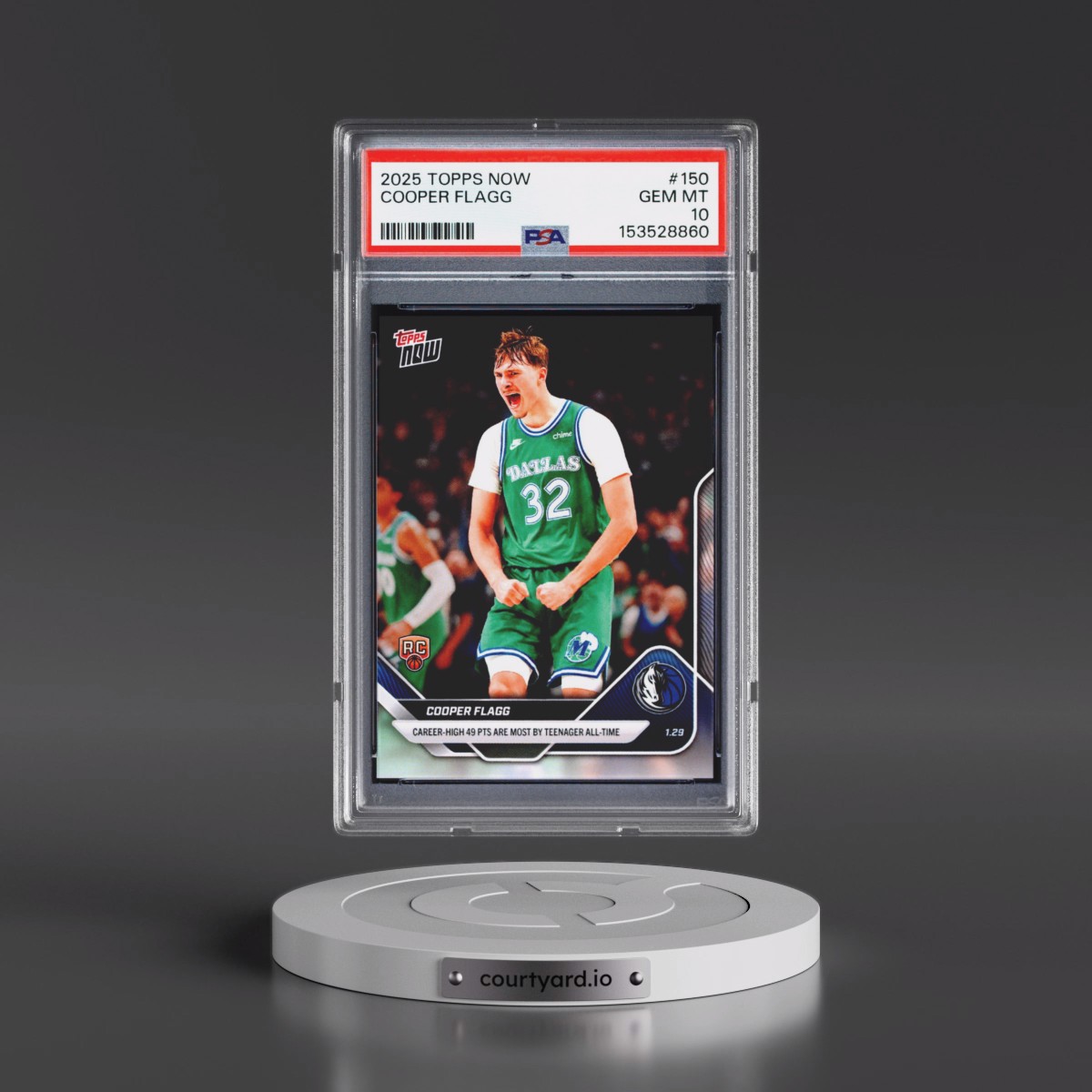 2025 Topps Now #150 Cooper Flagg (PSA 10 GEM MINT)