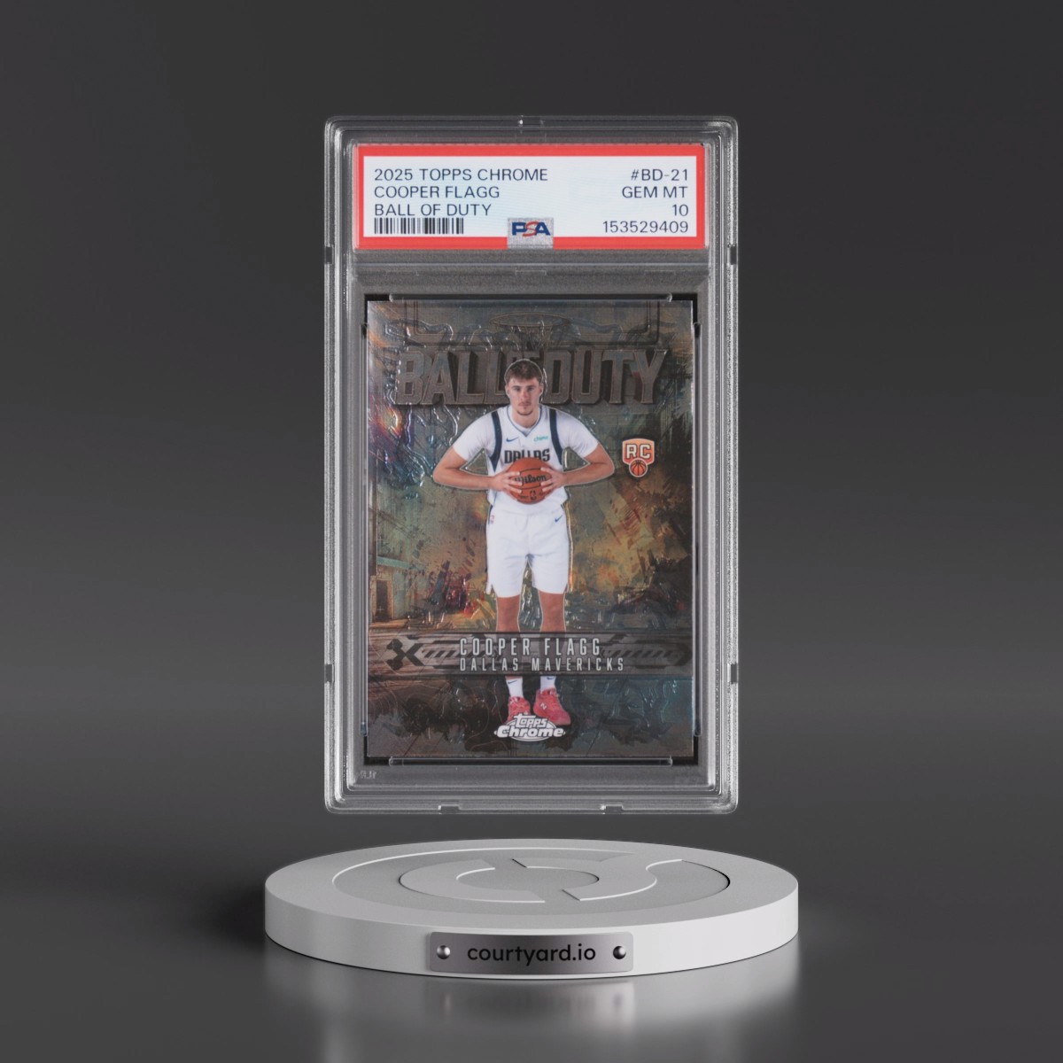 2025 Topps Chrome Ball of Duty #BD-21 Cooper Flagg (PSA 10 GEM MINT)