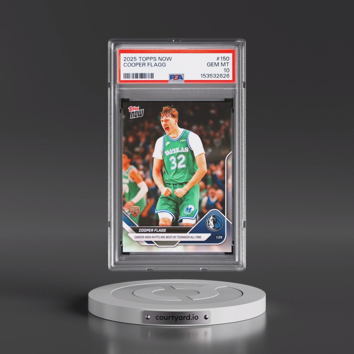 2025 Topps Now #150 Cooper Flagg (PSA 10 GEM MINT)