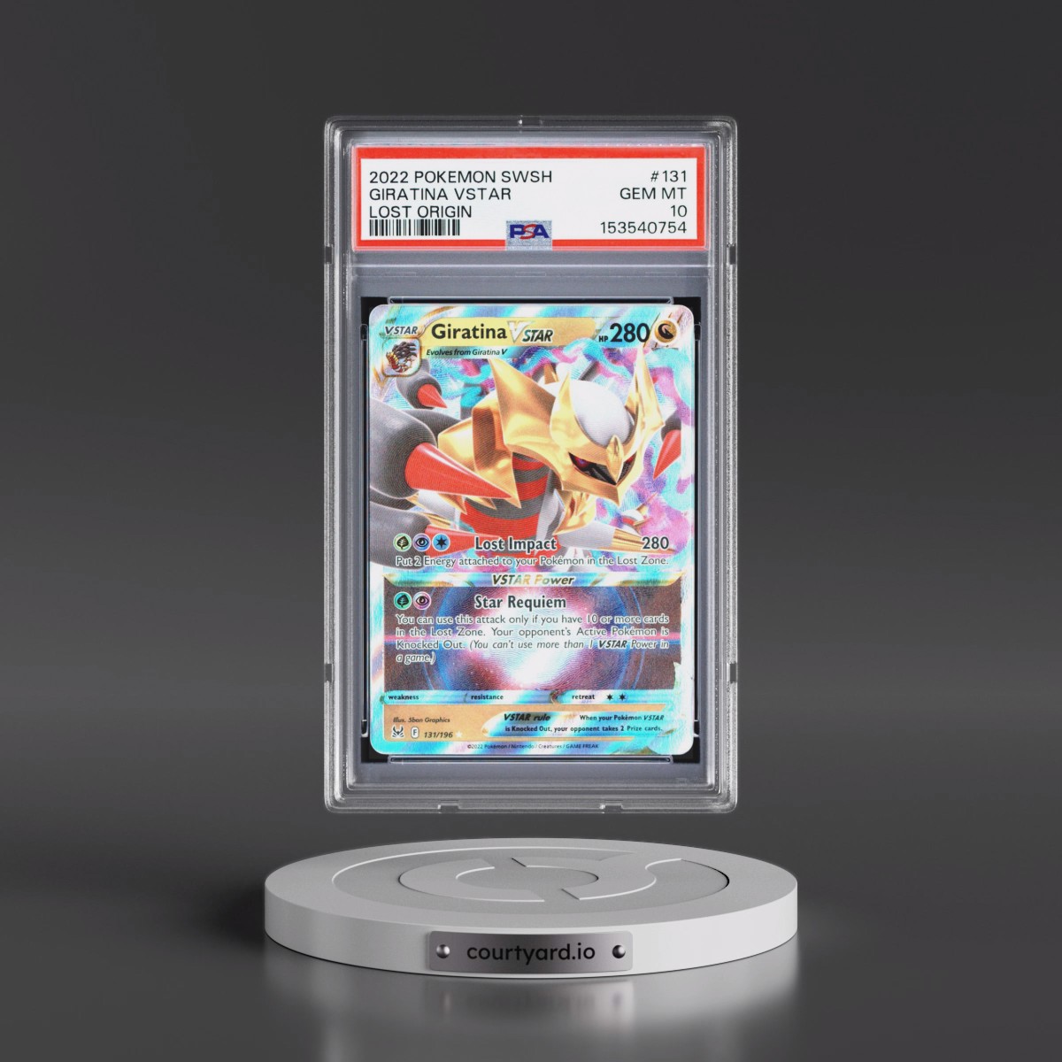 2022 Pokémon Sword & Shield Lost Origin #131 Giratina Vstar (PSA 10 GEM MINT)