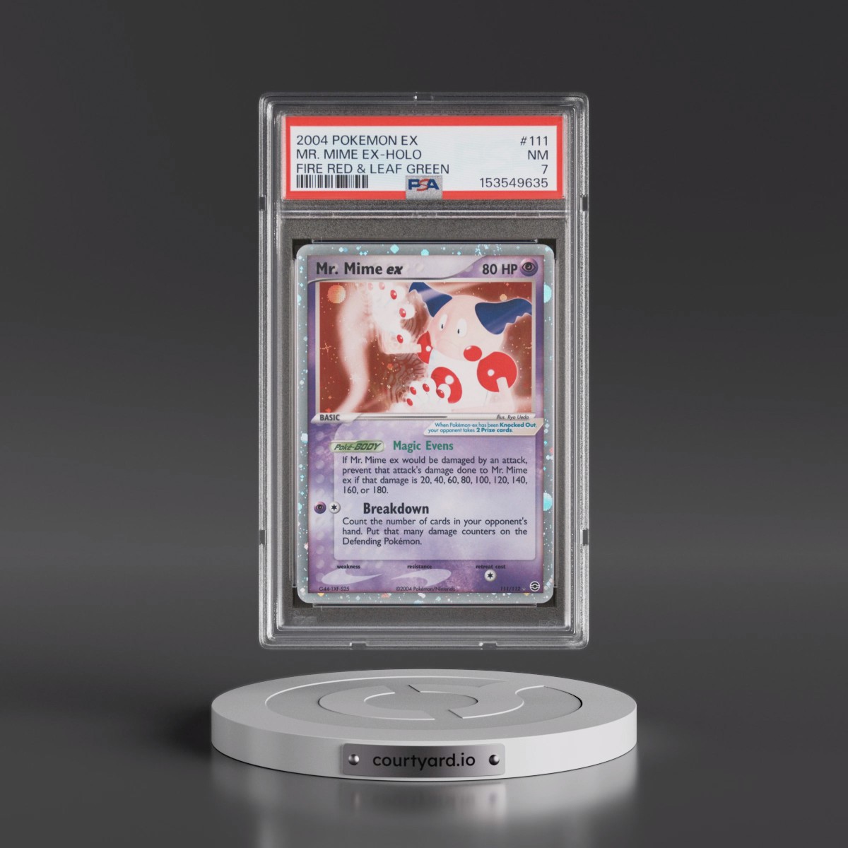 2004 Pokémon EX Fire Red & Leaf Green #111 Mr. Mime EX - Holo Holo (PSA 7 NM)