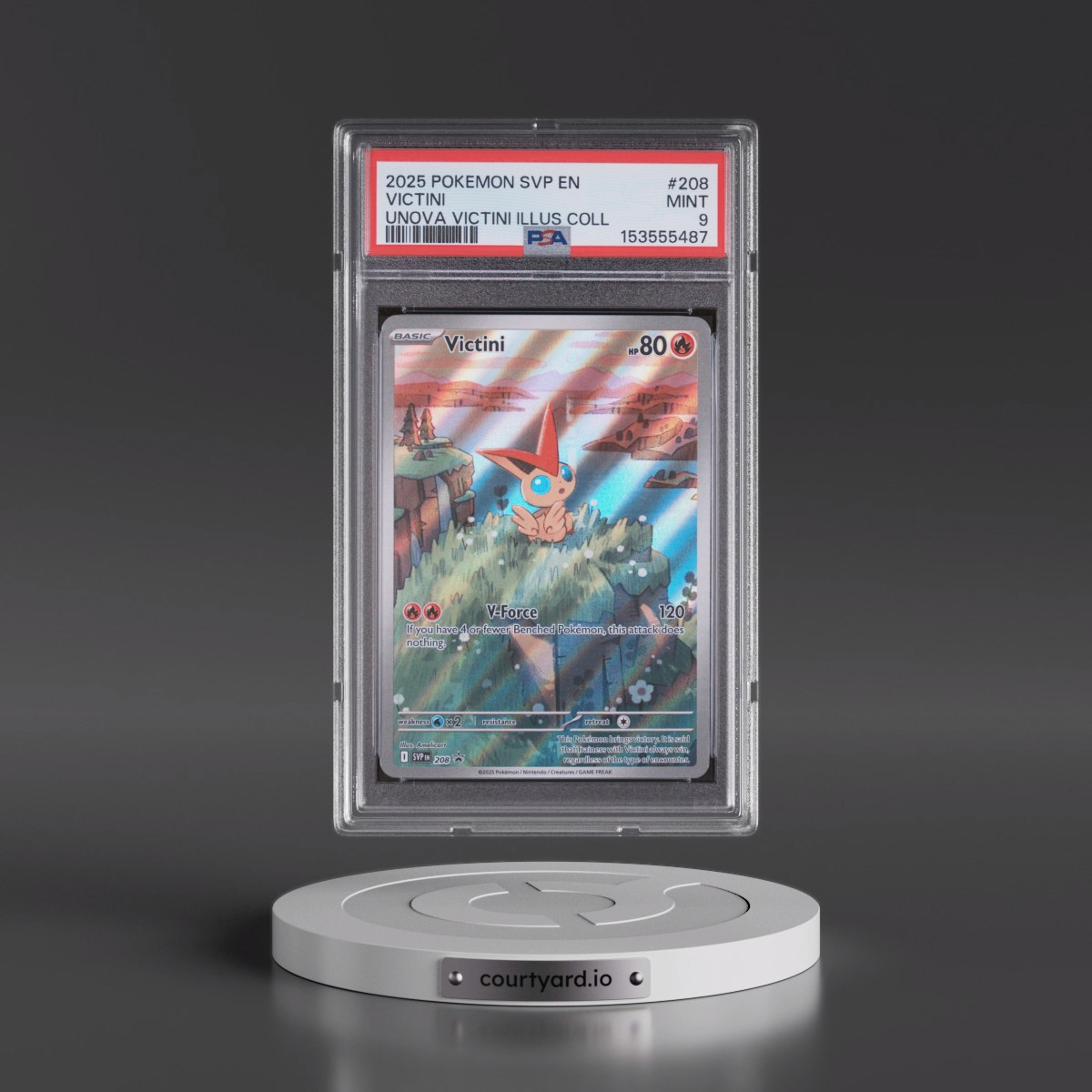 2025 Pokémon Svp EN-SV Black Star Promo #208 Victini - Unova Victini Illustration Collection (PSA 9 MINT)