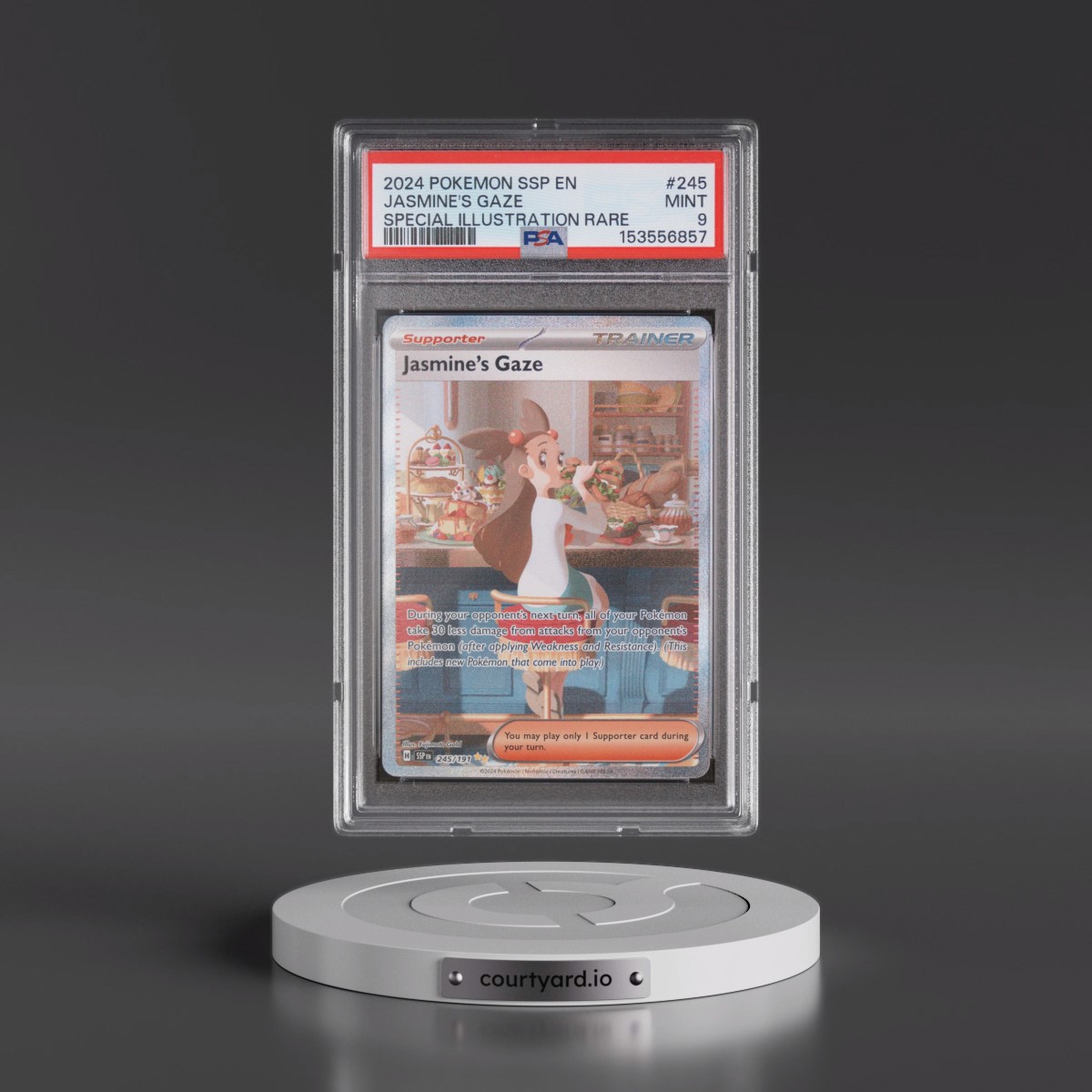 2024 Pokémon Ssp EN-Surging Sparks #245 Jasmine's Gaze - Special Illustration Rare (PSA 9 MINT)
