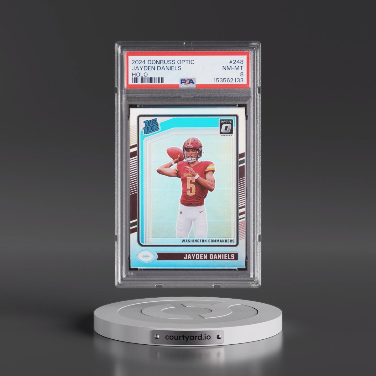 2024 Panini Donruss Optic #248 Jayden Daniels - Holo (PSA 8 NM-MT)