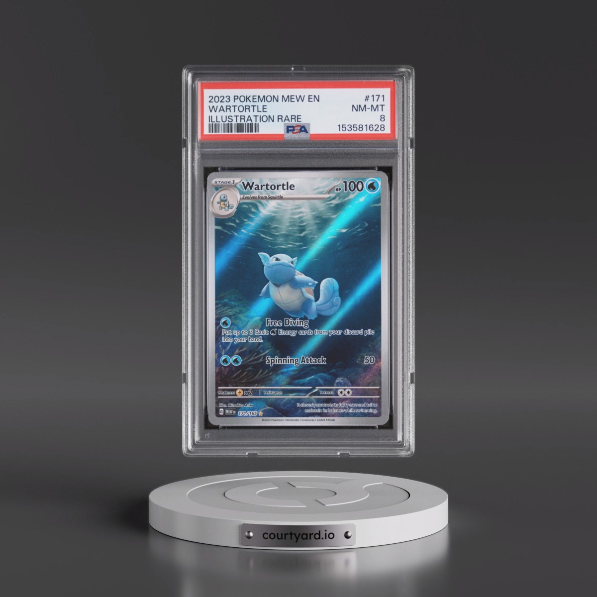 2023 Pokémon Mew EN-151 #171 Wartortle - Illustration Rare (PSA 8 NM-MT)