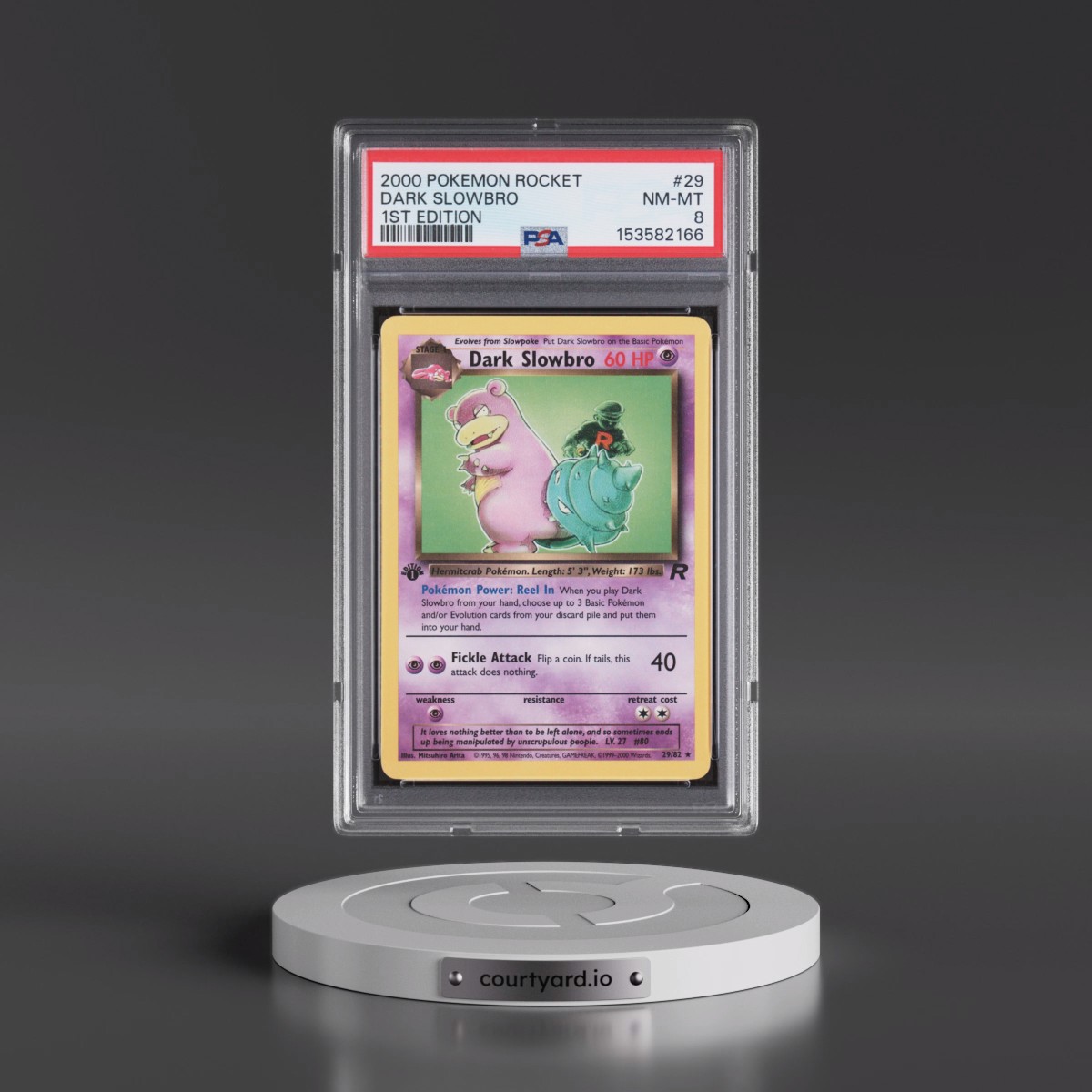 2000 Pokémon Rocket #29 Dark Slowbro - 1st Edition (PSA 8 NM-MT)