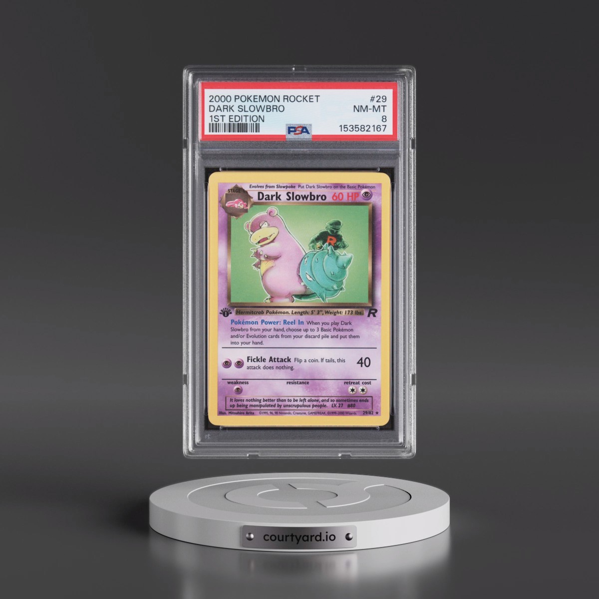 pokemon card dark slowbro (TR 12) - Team Rocket - English When you play Dark Slowbro from your hand Dark Slowbro Team Rocket Unlimited