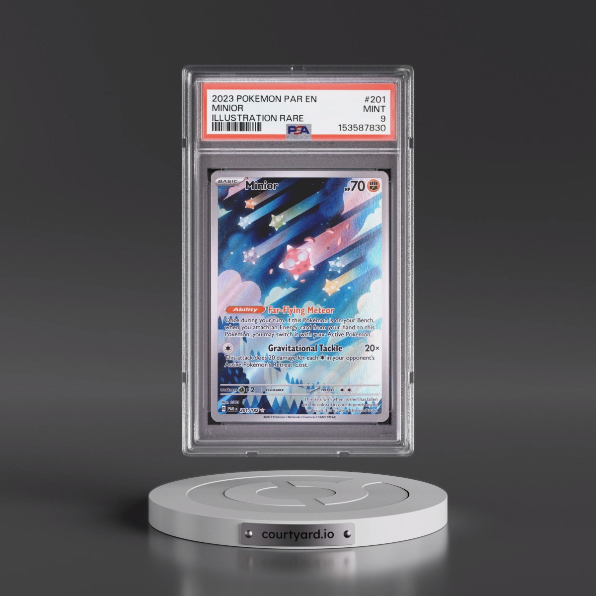 2023 Pokémon Par EN-Paradox Rift #201 Minior - Illustration Rare (PSA 9 MINT)