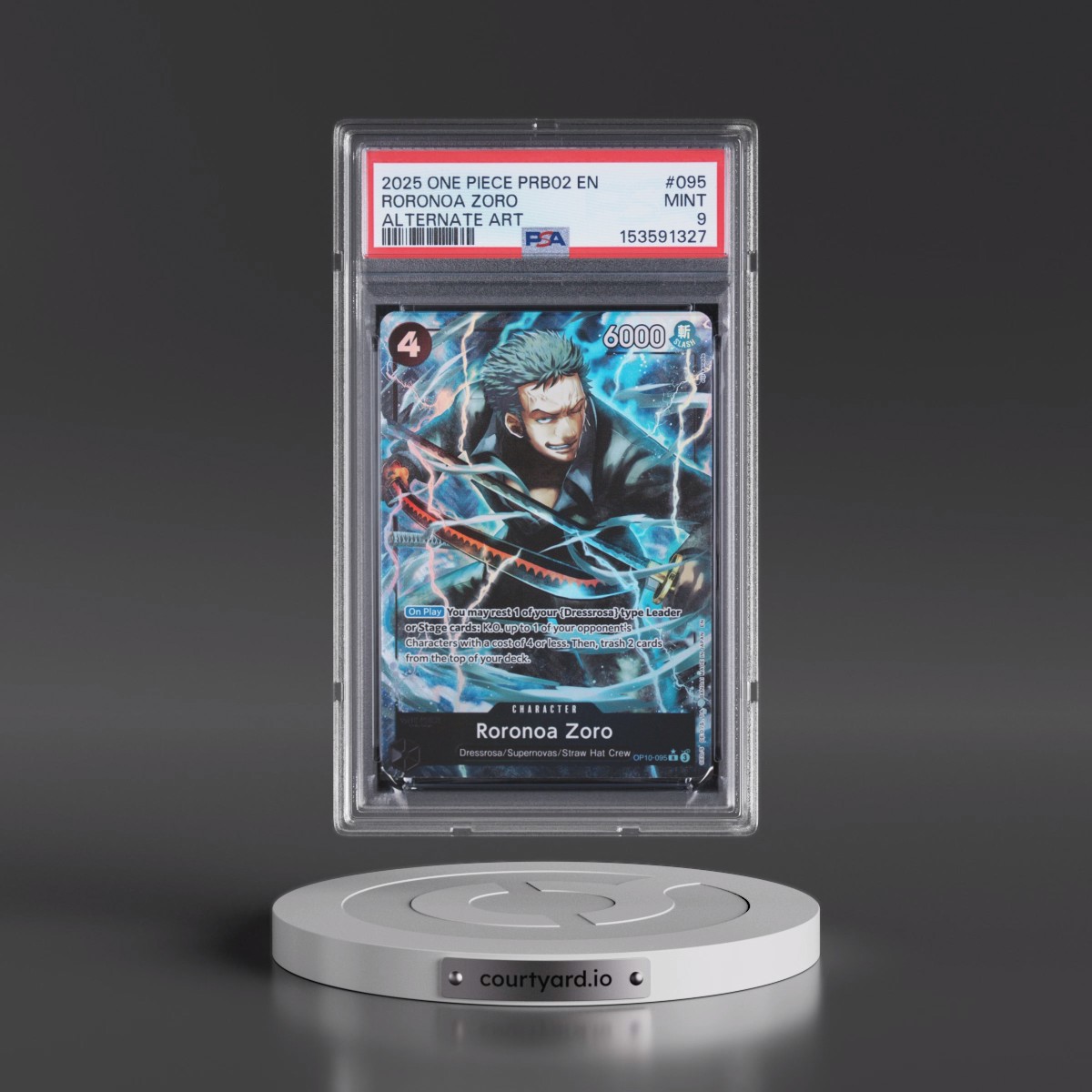 2025 One Piece PRB02-Premium Booster -One Piece Card the Best- Vol.2 #095 Roronoa Zoro - Alternate Art (PSA 9 MINT)