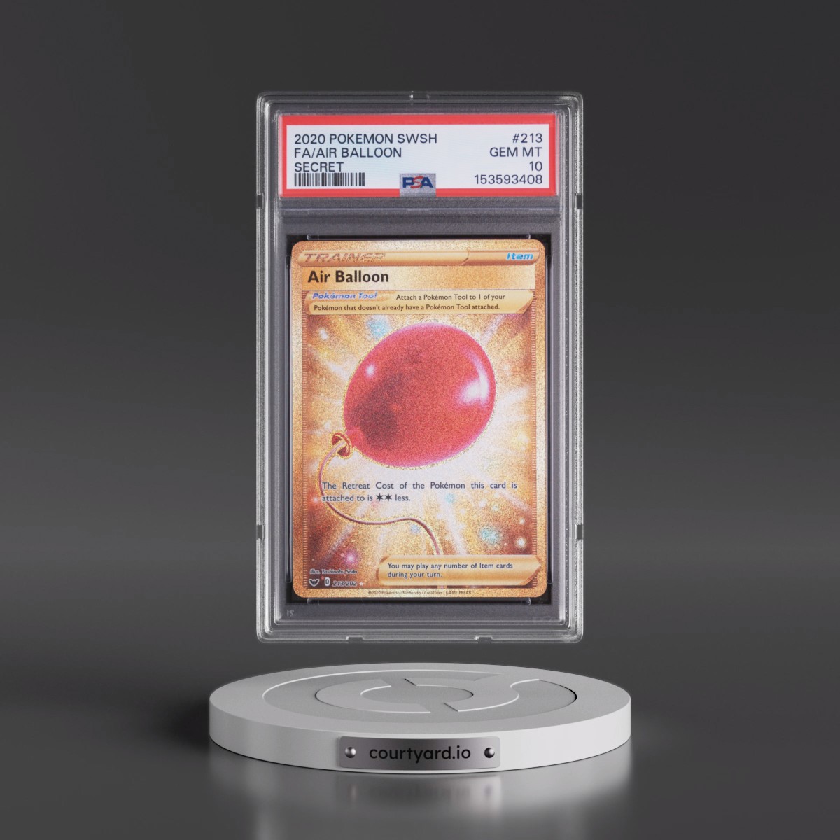 2020 Pokémon Sword & Shield Air Balloon - Full Art Secret #213 PSA 10
