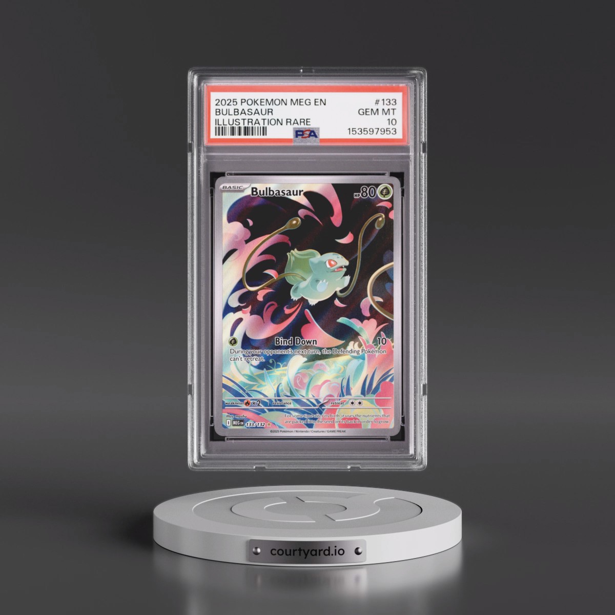 2025 Pokémon Meg EN-Mega Evolution #133 Bulbasaur - Illustration Rare (PSA 10 GEM MINT)