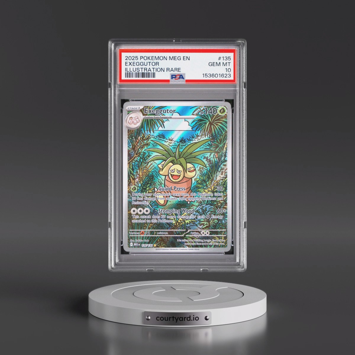 2025 Pokémon Meg EN-Mega Evolution #135 Exeggutor - Illustration Rare (PSA 10 GEM MINT)