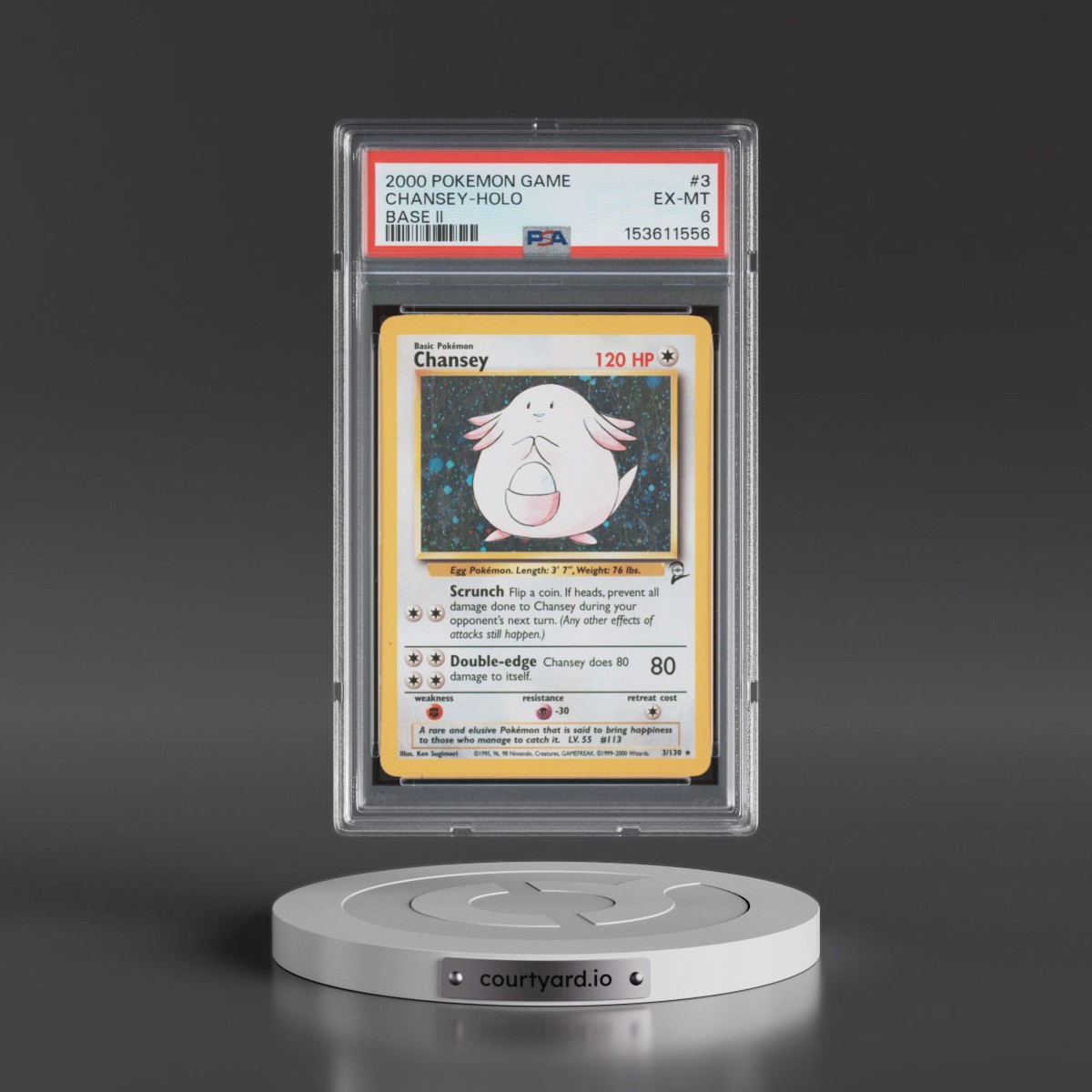 2000 Pokémon Game Base II #3 Chansey - Holo (PSA 6 EX-MT)