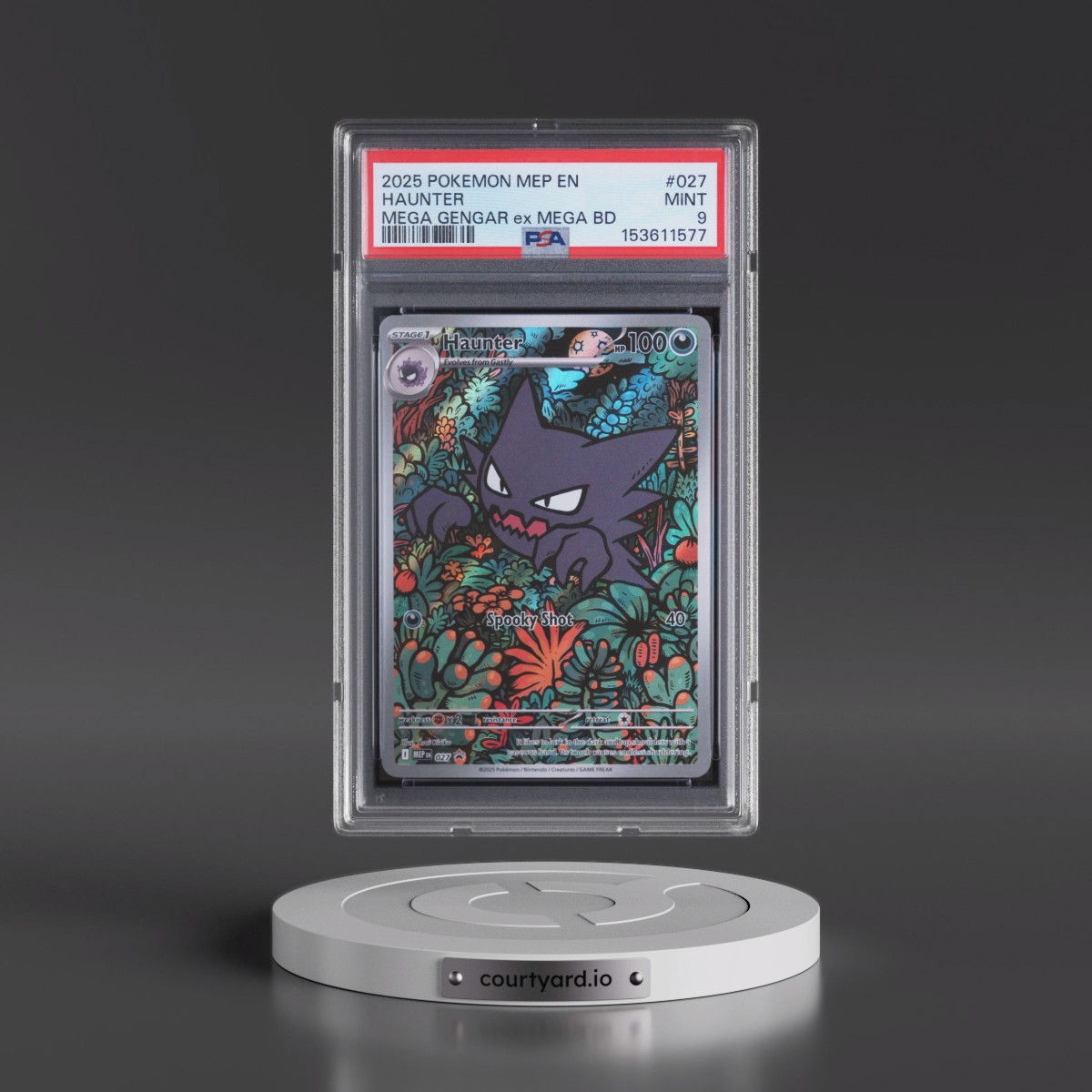 2025 Pokémon Mep EN-Me Black Star Promo #027 Haunter - Mega Gengar EX Mega Battle Deck (PSA 9 MINT)