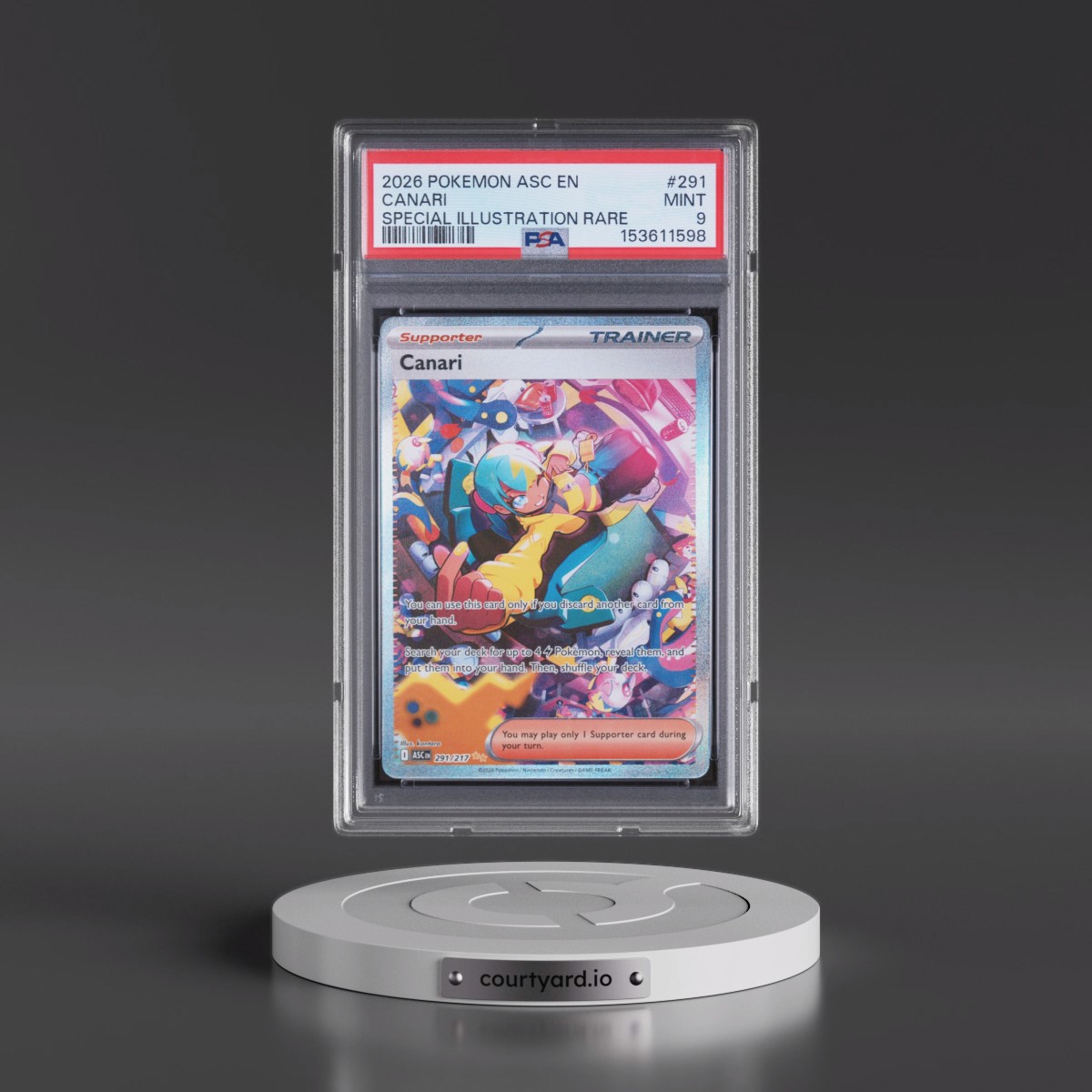 2026 Pokémon Asc EN-Ascended Heroes #291 Canari - Special Illustration Rare (PSA 9 MINT)