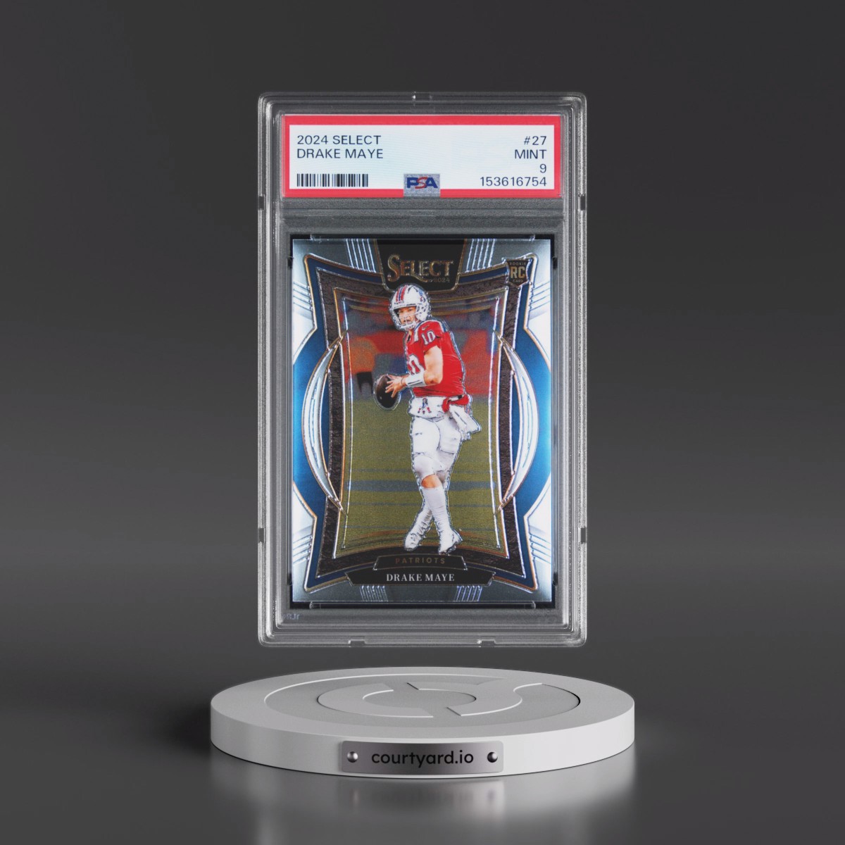 2024 Panini Select #27 Drake Maye (PSA 9 MINT)
