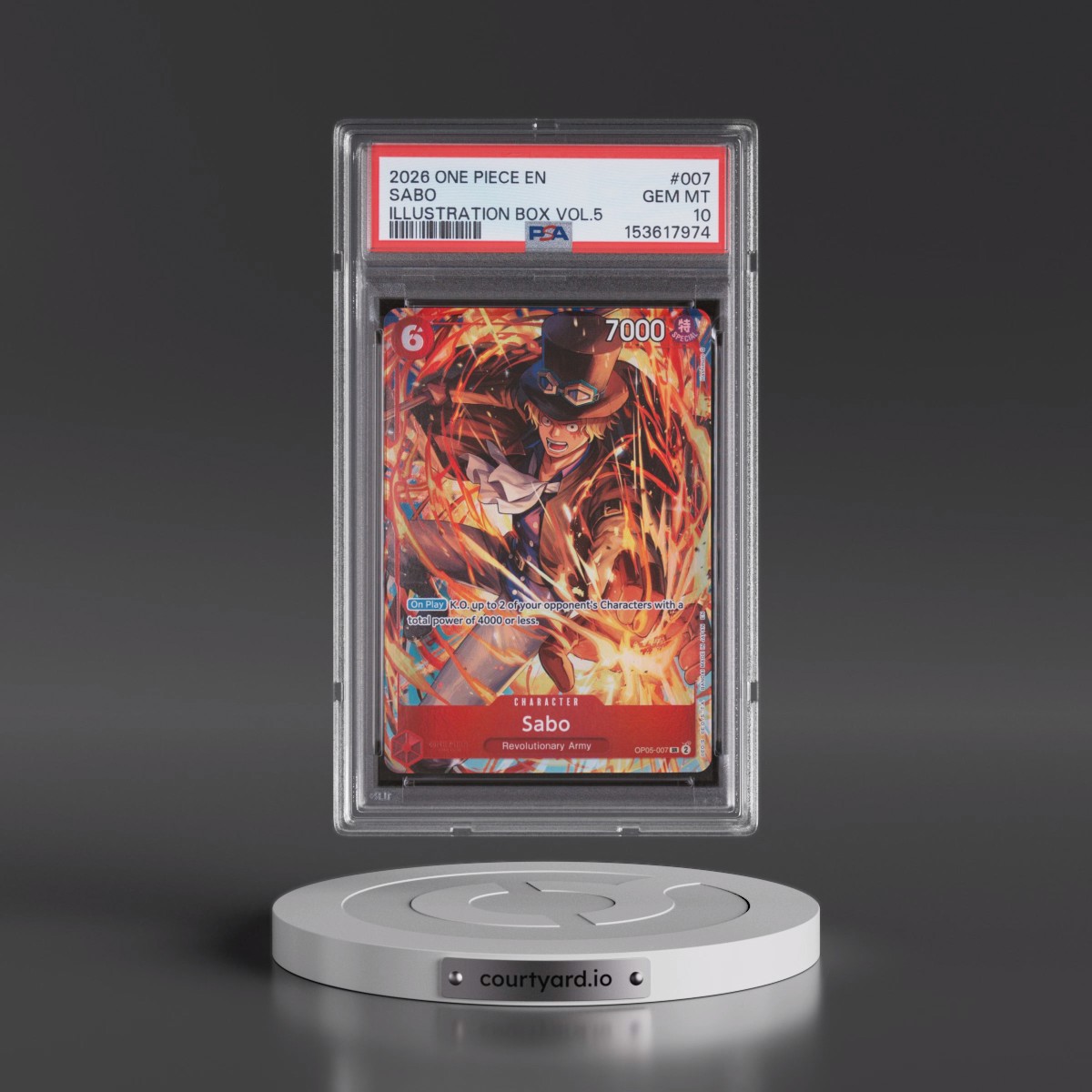 2026 One Piece Promos #007 Sabo - Illustration Box Vol.5 (PSA 10 GEM MINT)