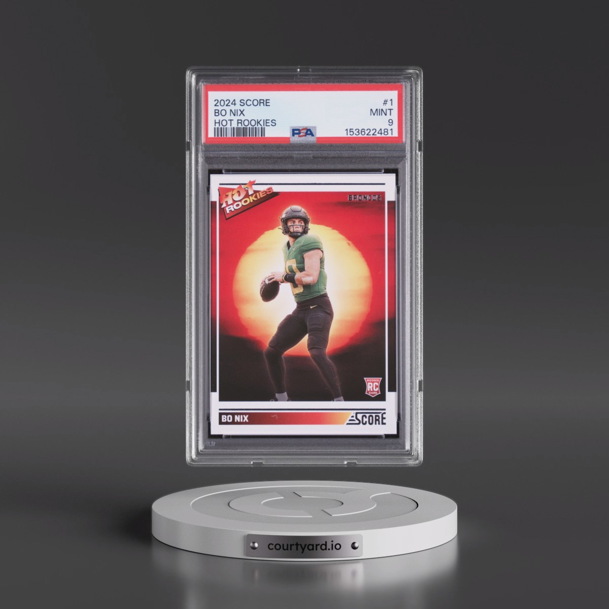 2024 Panini Score Hot Rookies #1 Bo Nix (PSA 9 MINT)