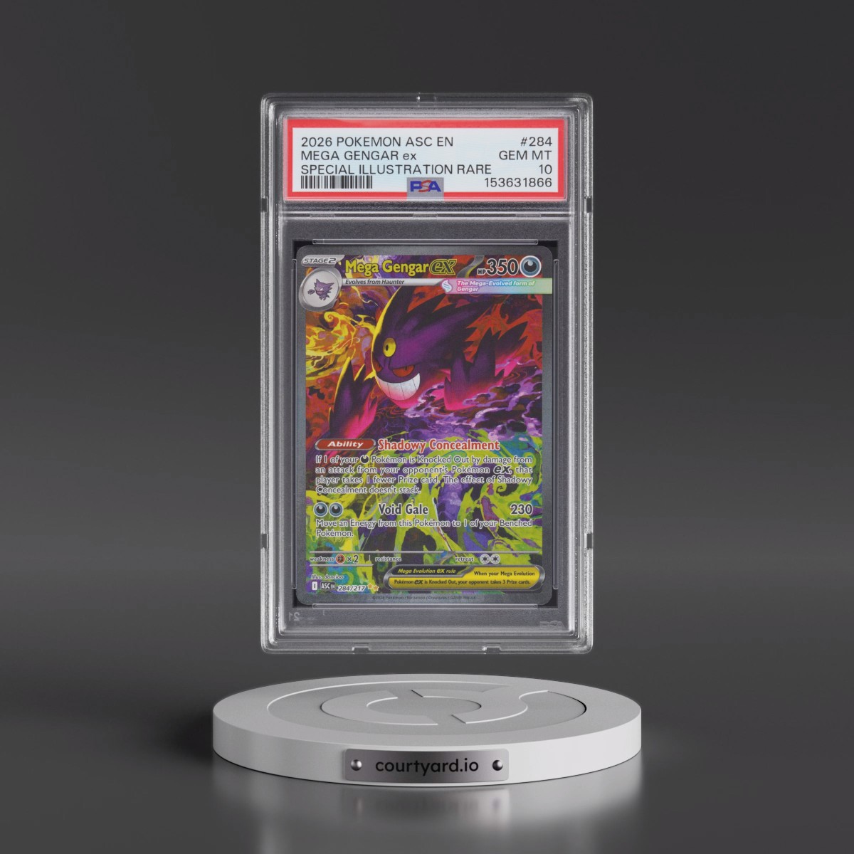 2026 Pokémon Asc EN-Ascended Heroes #284 Mega Gengar EX - Holo Special Illustration Rare (PSA 10 GEM MINT)