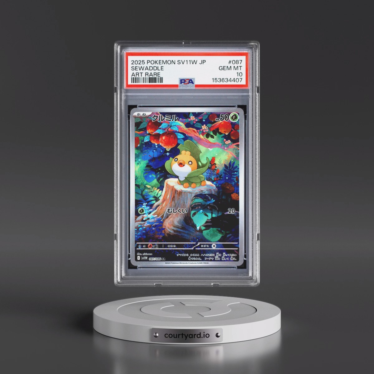 2025 Pokémon Sv11w-White Flare #087 Sewaddle - Art Rare (PSA 10 GEM MINT)