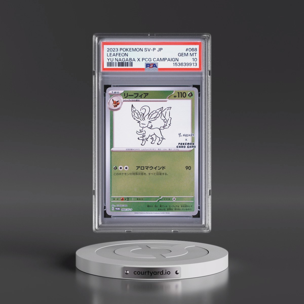 2023 Pokémon SV-P Promo #068 Leafeon - YU Nagaba X Pokemon Card Game Campaign (PSA 10 GEM MINT)