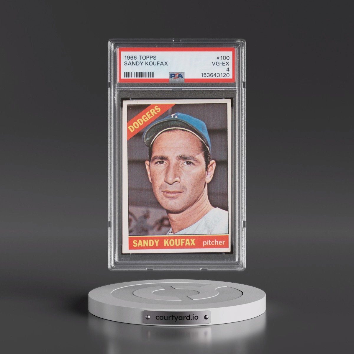 1966 Topps #100 Sandy Koufax (PSA 4 VG-EX)