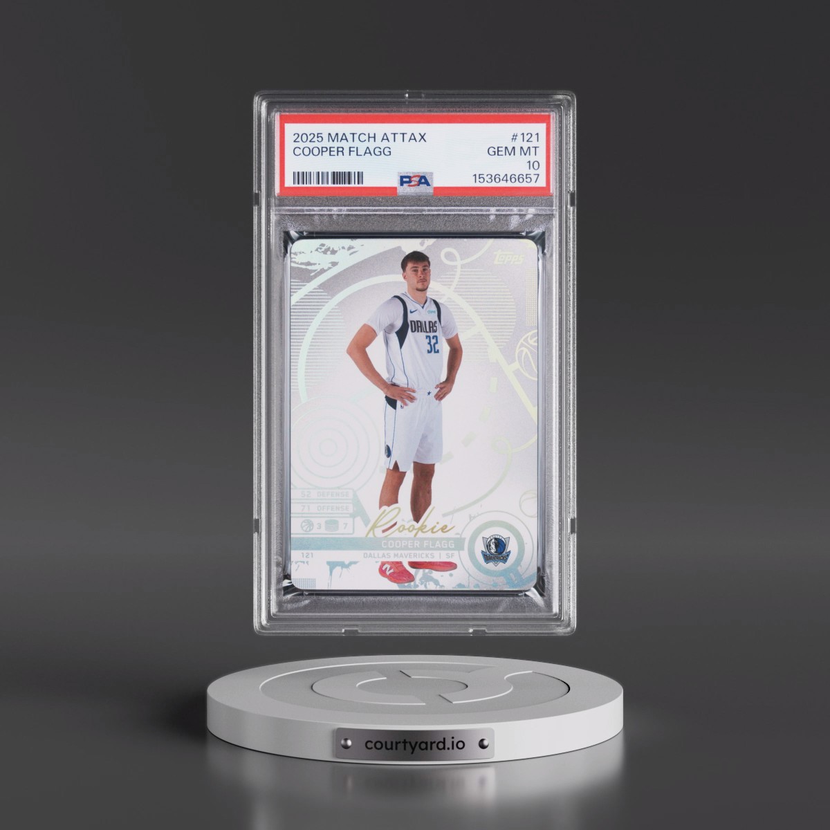 2025 Topps Match Attax #121 Cooper Flagg (PSA 10 GEM MINT)