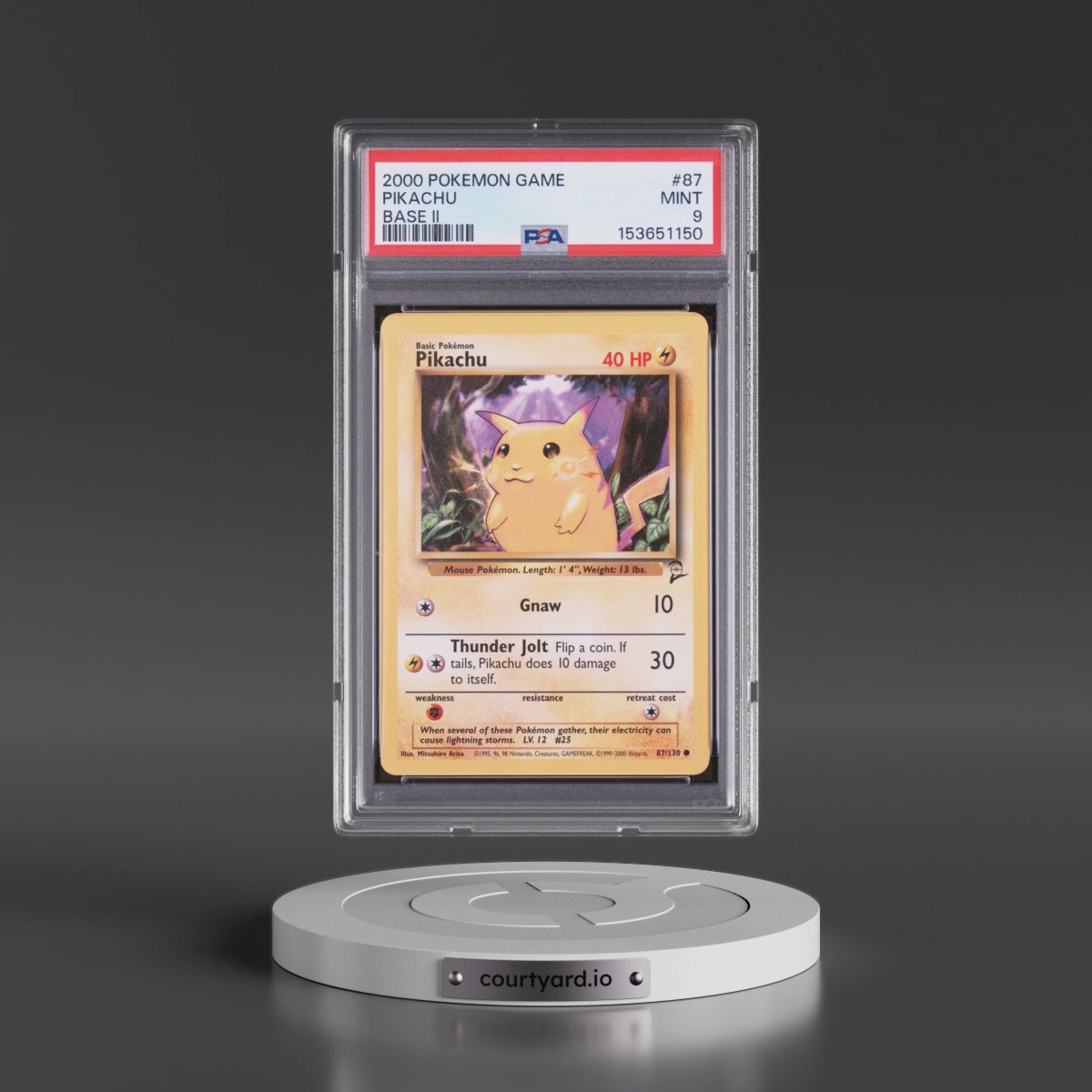 2000 Pokémon Game Base II #87 Pikachu (PSA 9 MINT)