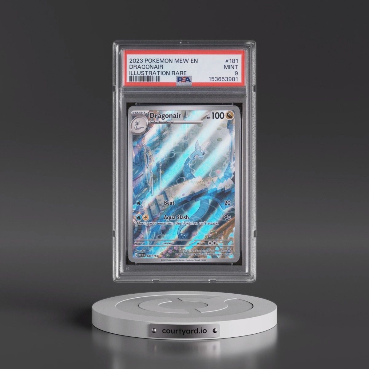2023 Pokémon Mew EN-151 #181 Dragonair - Illustration Rare (PSA 9 MINT)