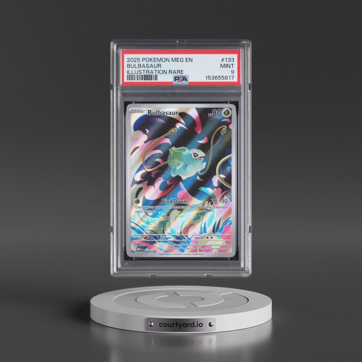 2025 Pokémon Meg EN-Mega Evolution #133 Bulbasaur - Illustration Rare (PSA 9 MINT)