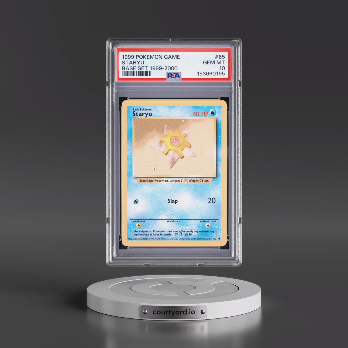 1999 Pokémon Game #65 Staryu - Base Set 1999-2000 (PSA 10 GEM MINT)