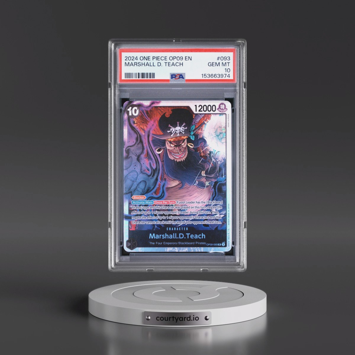 2024 One Piece OP09-Emperors in the New World #093 Marshall D. Teach (PSA 10 GEM MINT)