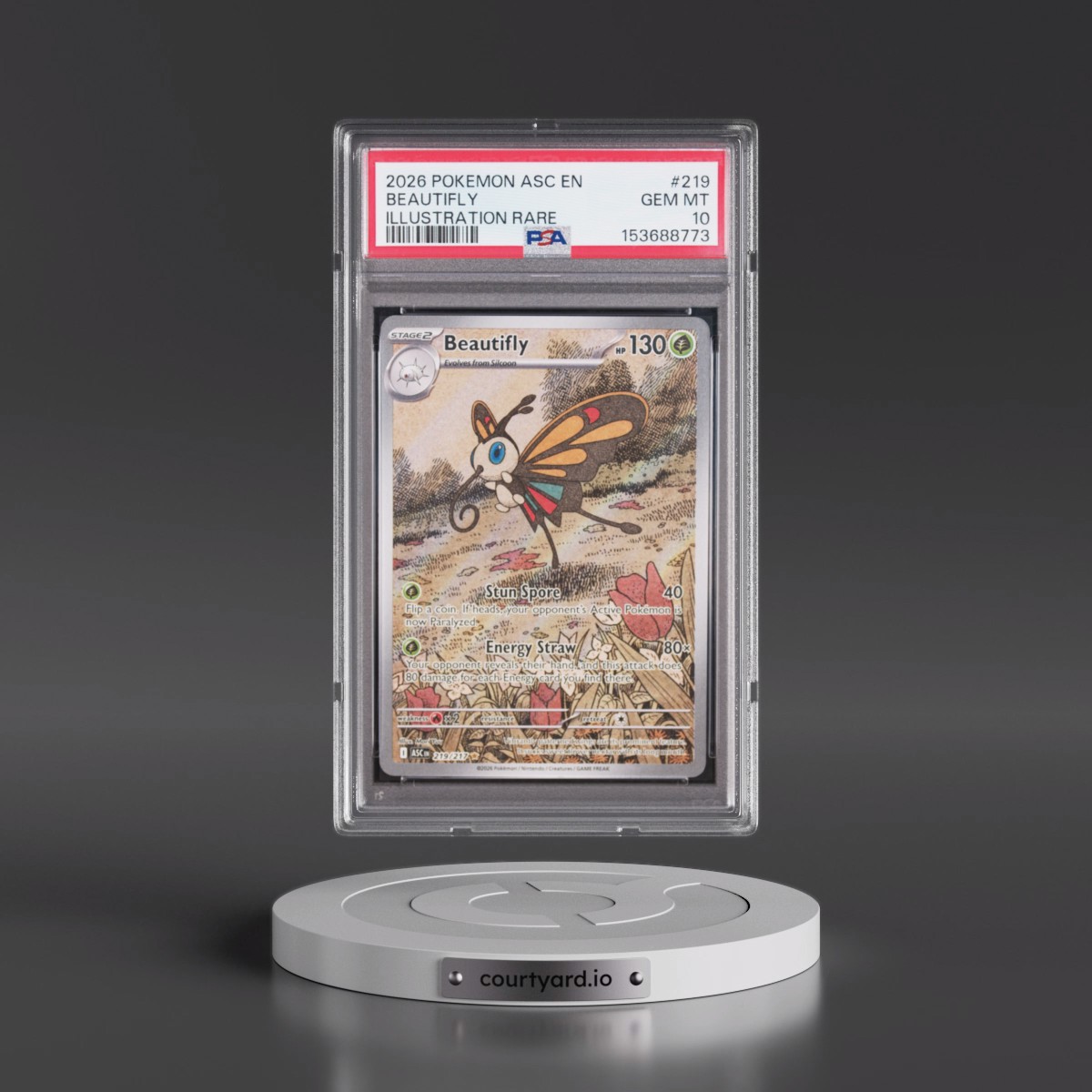 2026 Pokémon Asc EN-Ascended Heroes #219 Beautifly - Illustration Rare (PSA 10 GEM MINT)