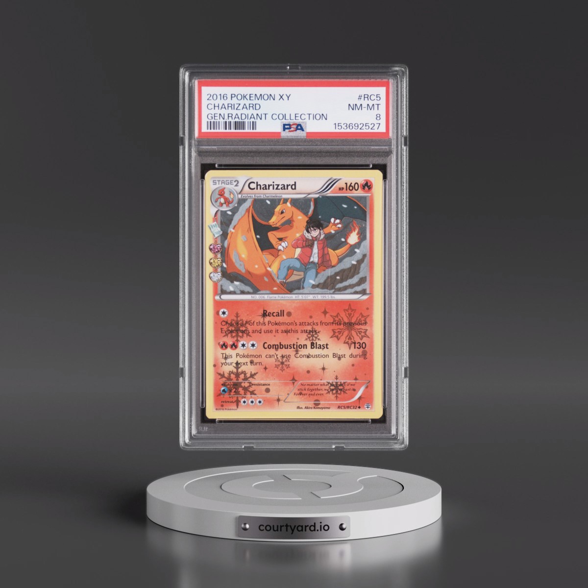 2016 Pokémon XY Generations Radiant Collection #RC5 Charizard (PSA 8 NM-MT)