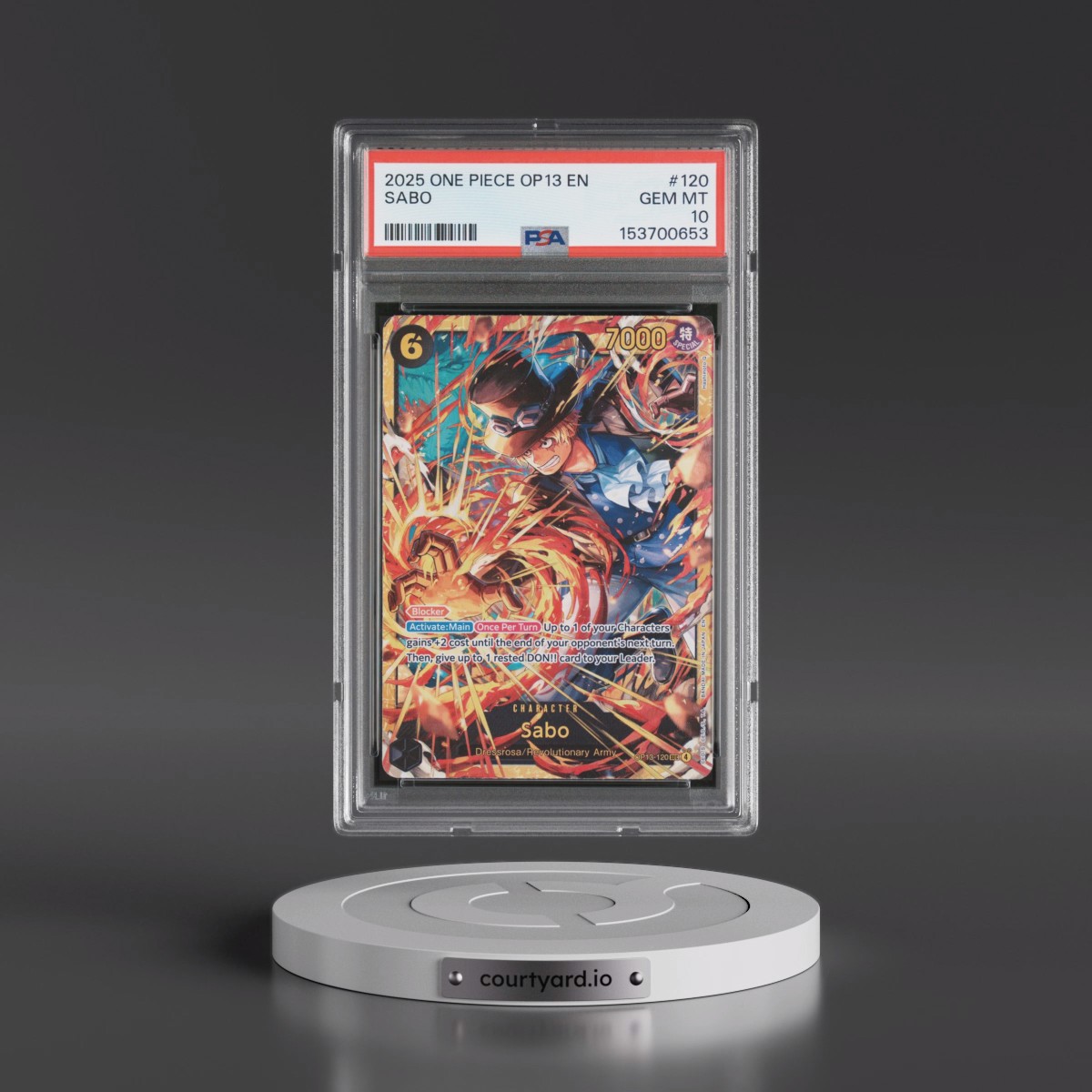 2025 One Piece OP13-Carrying on His Will #120 Sabo (PSA 10 GEM MINT)