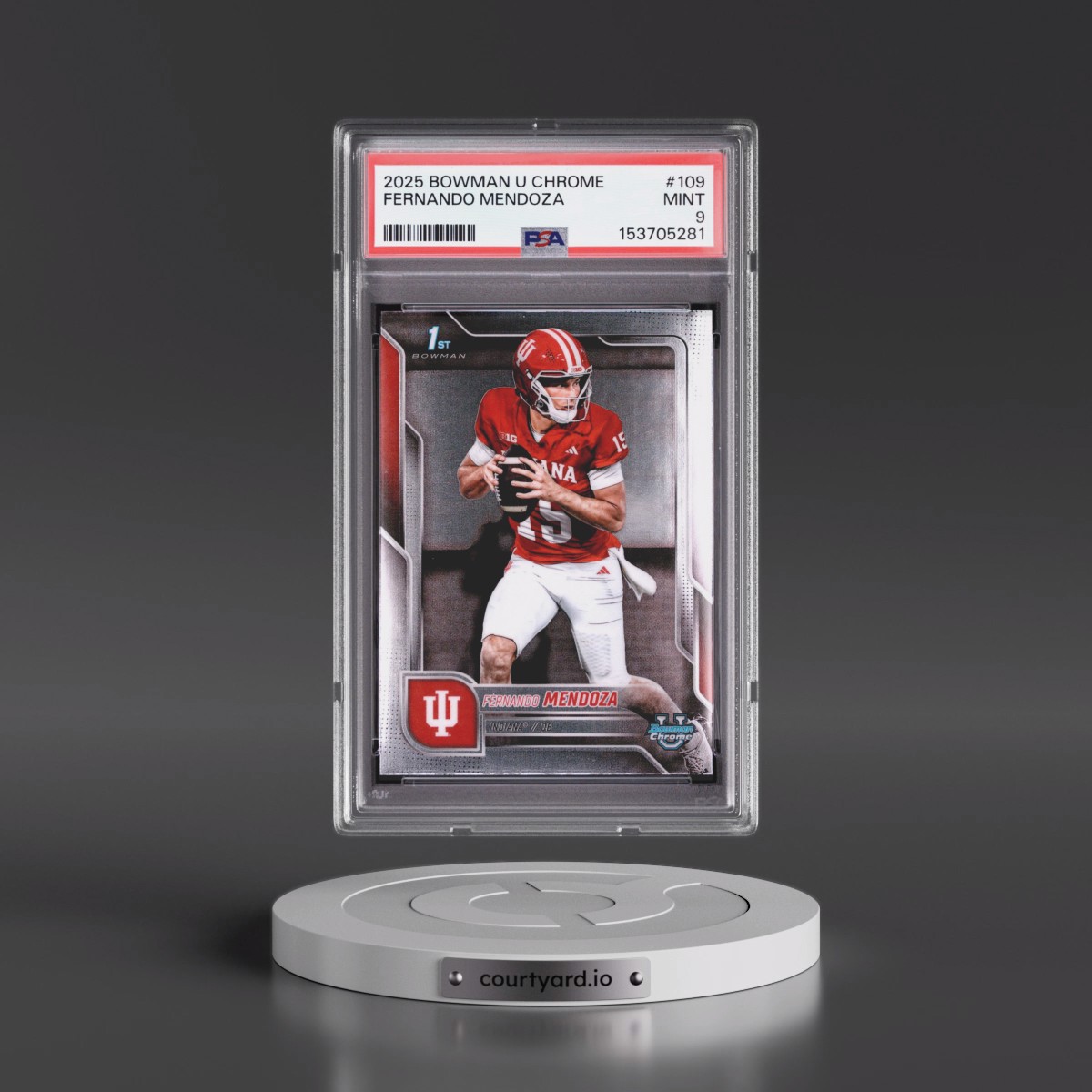 2025 Bowman University Chrome #109 Fernando Mendoza (PSA 9 MINT)