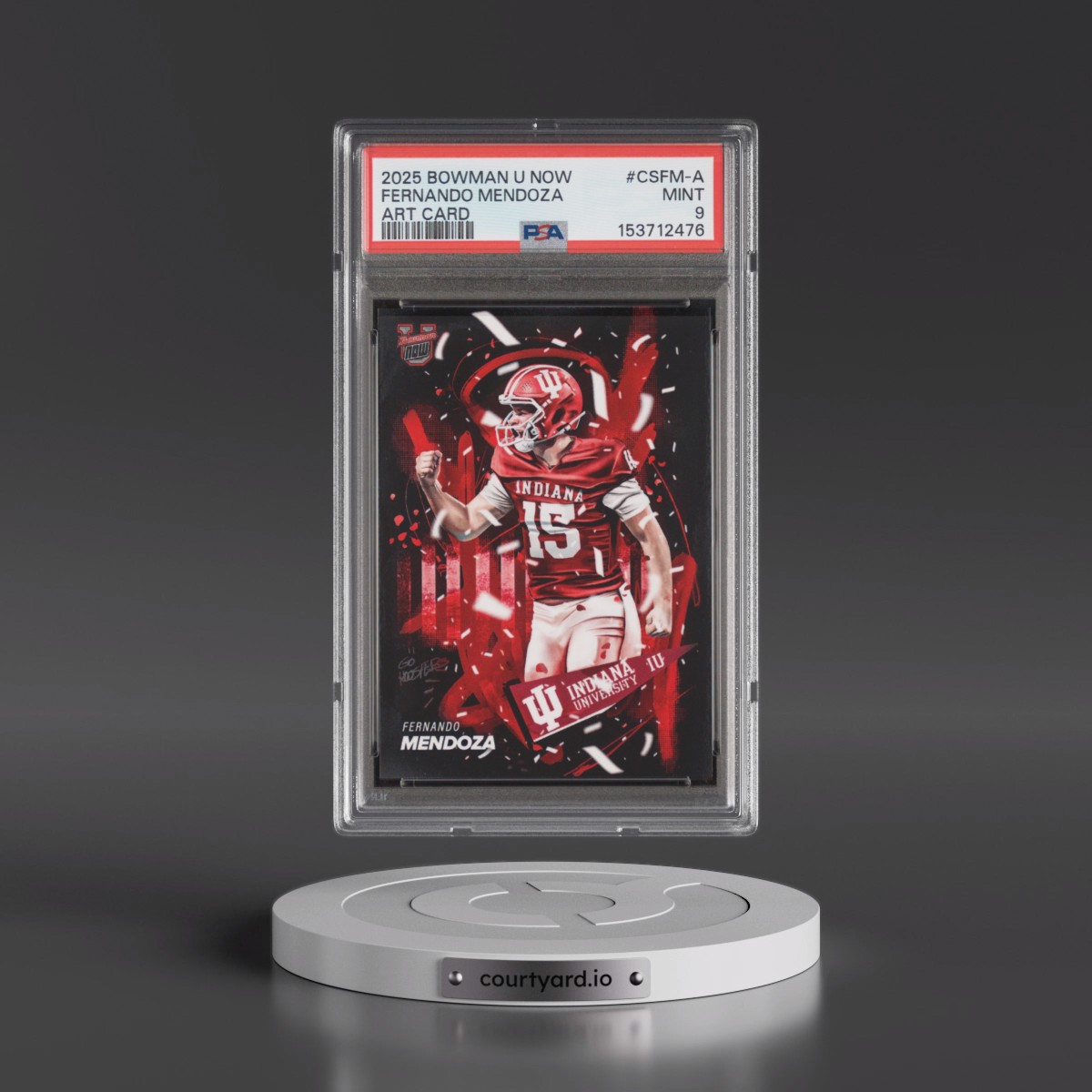 2025 Bowman U Now Art Card #CSFM-A Fernando Mendoza (PSA 9 MINT)