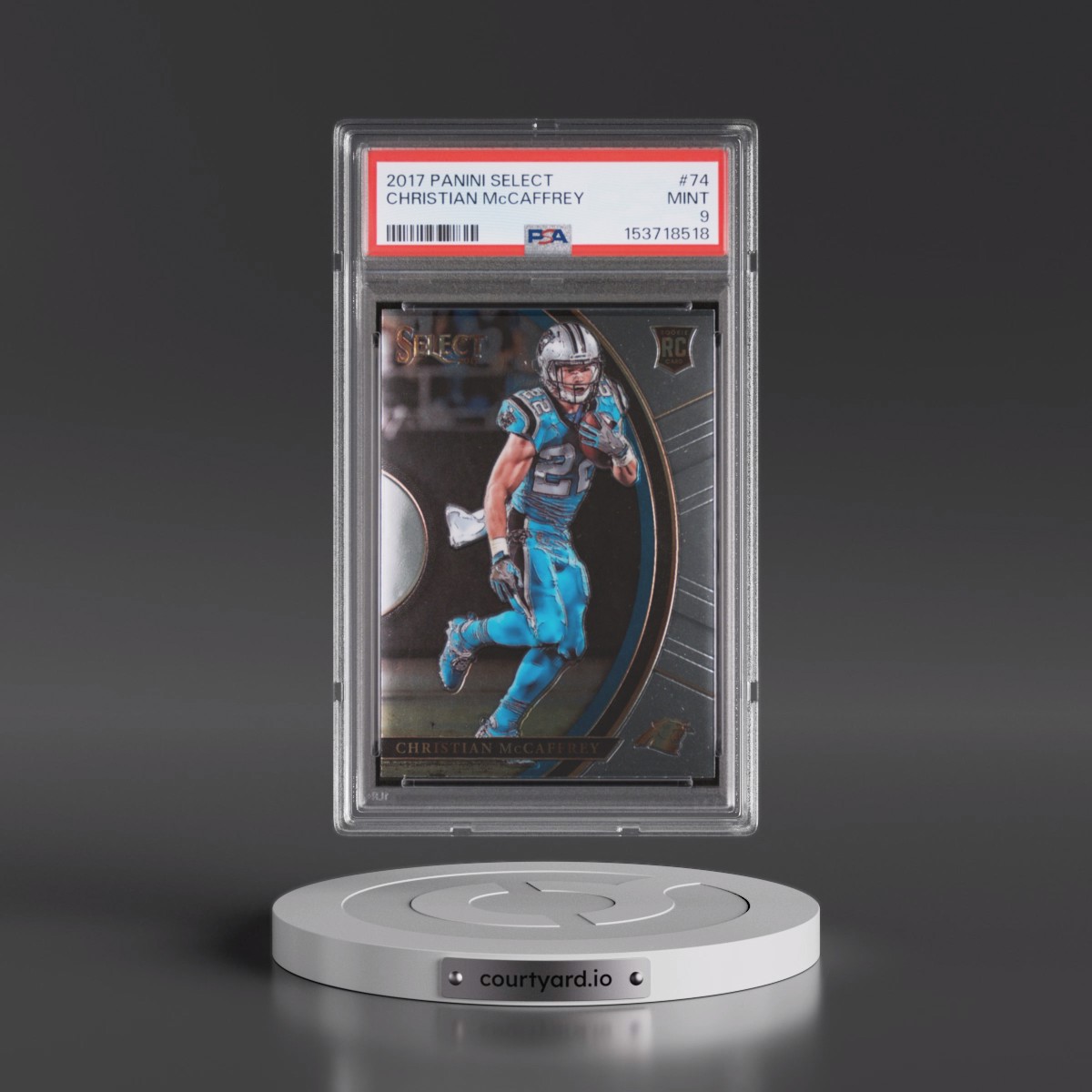2017 Panini Select #74 Christian McCaffrey (PSA 9 MINT)