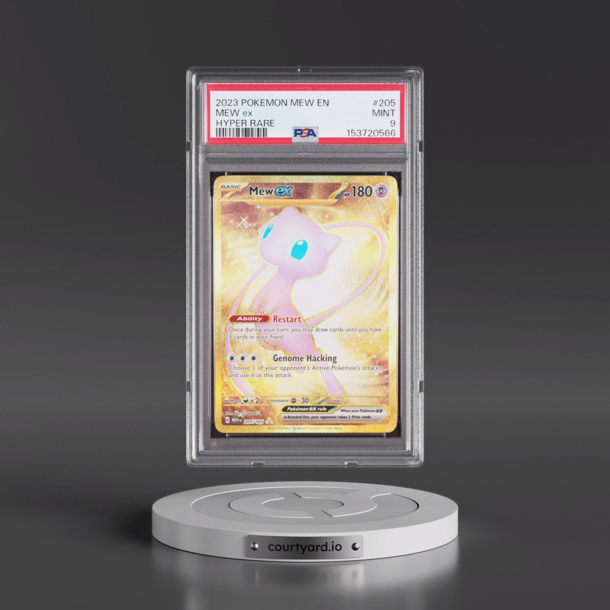 2023 Pokémon Mew EN-151 #205 Mew EX - Holo Hyper Rare (PSA 9 MINT)