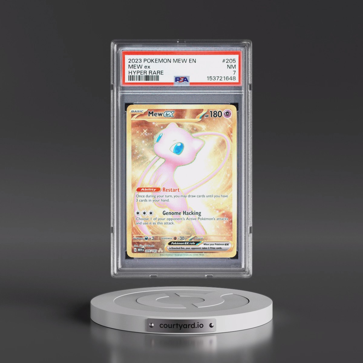 2023 Pokémon Mew EN-151 #205 Mew EX - Holo Hyper Rare (PSA 7 NM)