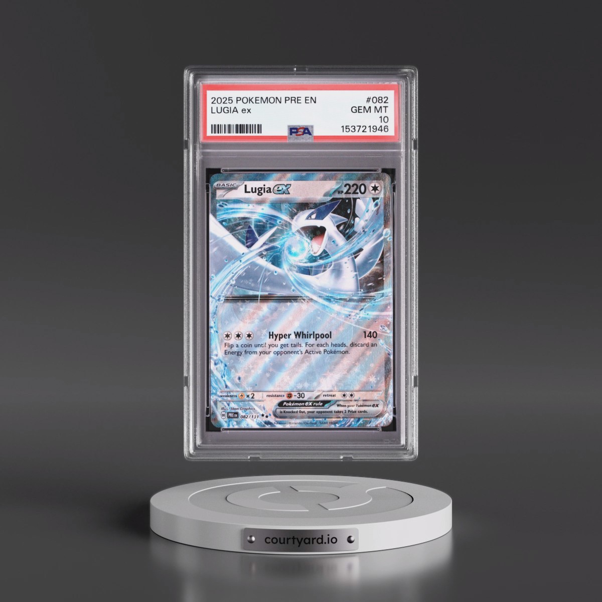 2025 Pokémon Pre EN-Prismatic Evolutions #082 Lugia EX - Holo (PSA 10 GEM MINT)
