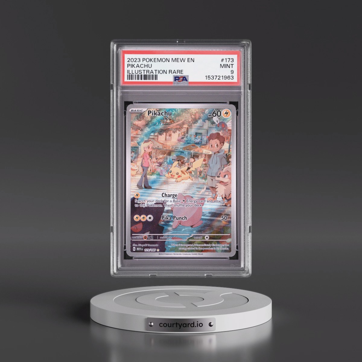 2023 Pokémon Mew EN-151 #173 Pikachu - Illustration Rare (PSA 9 MINT)