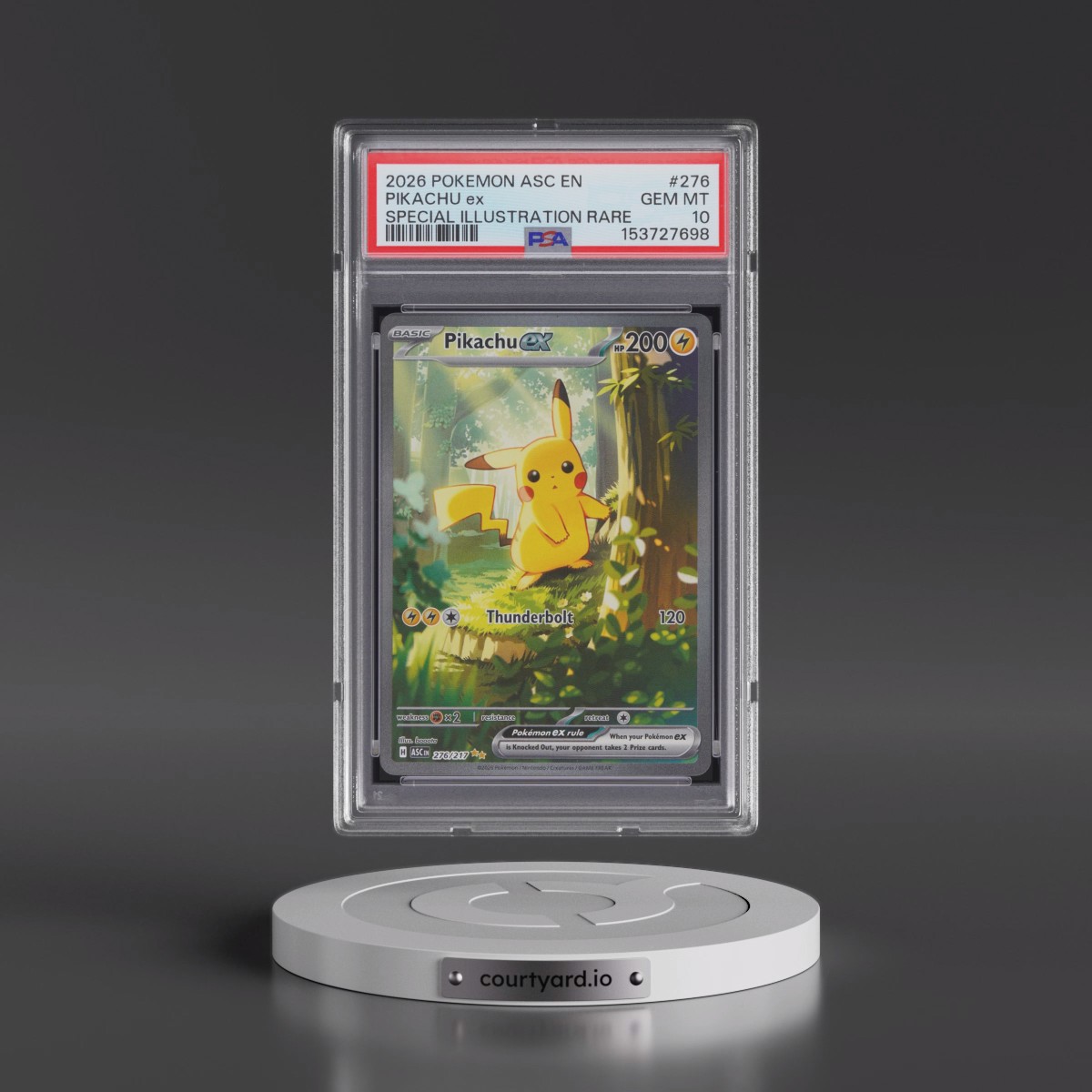 2026 Pokémon Asc EN-Ascended Heroes #276 Pikachu EX - Holo Special Illustration Rare (PSA 10 GEM MINT)