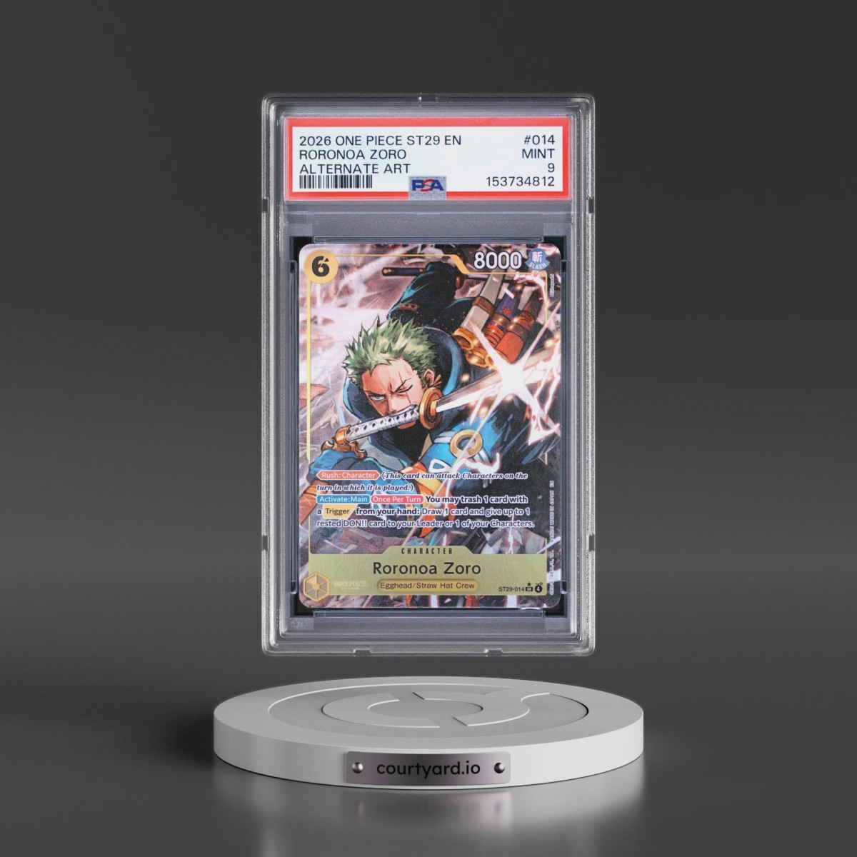 2026 One Piece Starter Deck ST29-Egghead #014 Roronoa Zoro - Alternate Art (PSA 9 MINT)